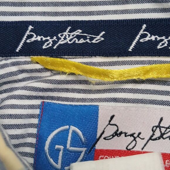 Wrangler Cowboy Cut Collection George Strait Button Shirt blue white  yellow  L - Picture 9 of 10